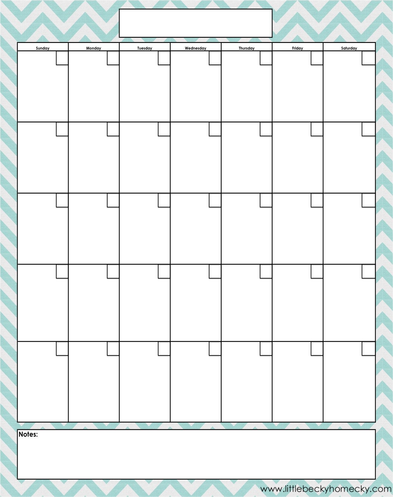 Calendar Templates Printable