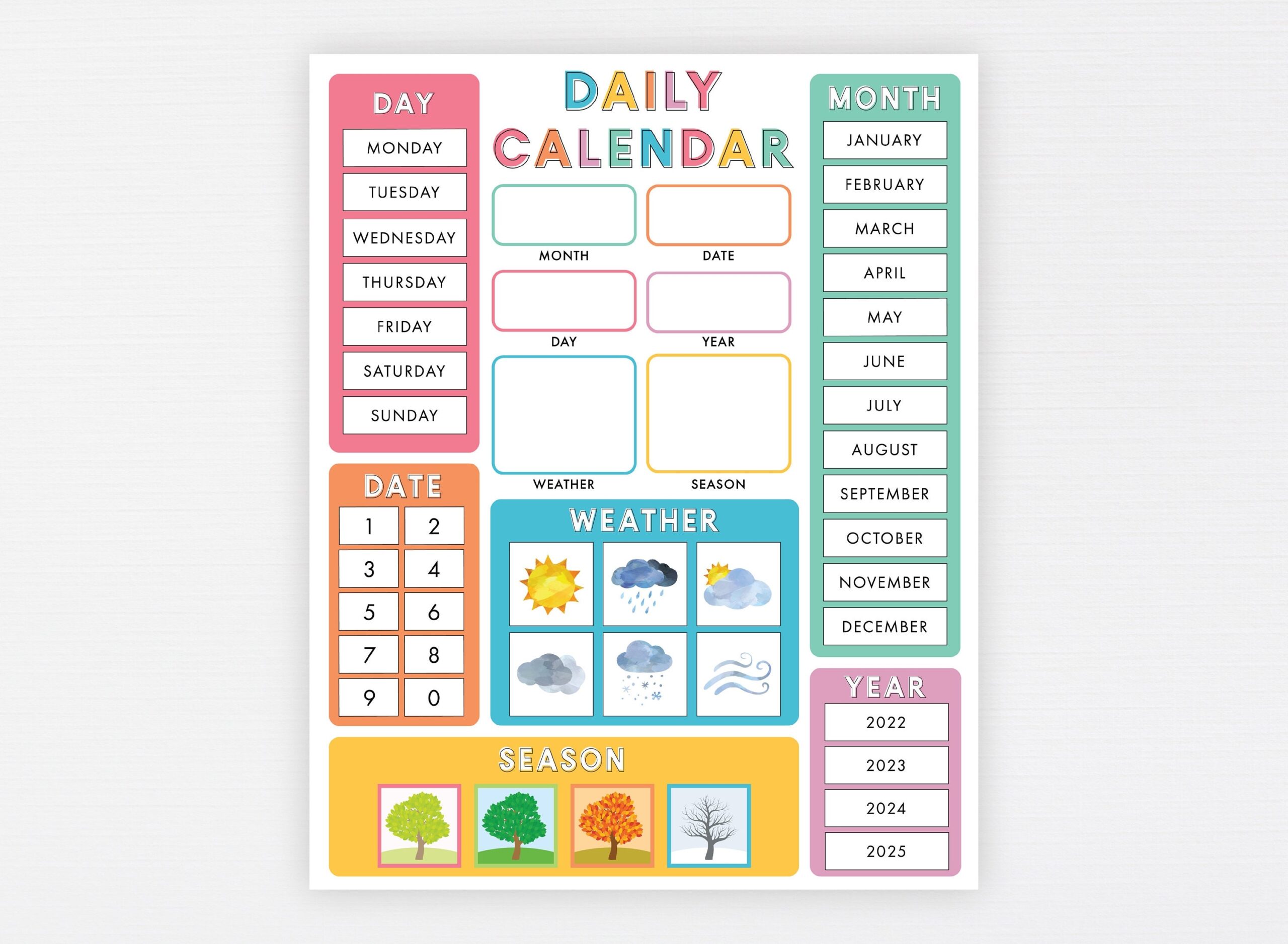 Child Calendar Printable Montessori Preschool Classroom Etsy Canada Child Calendar Printable Montessori Preschool Classroom Etsy Canada