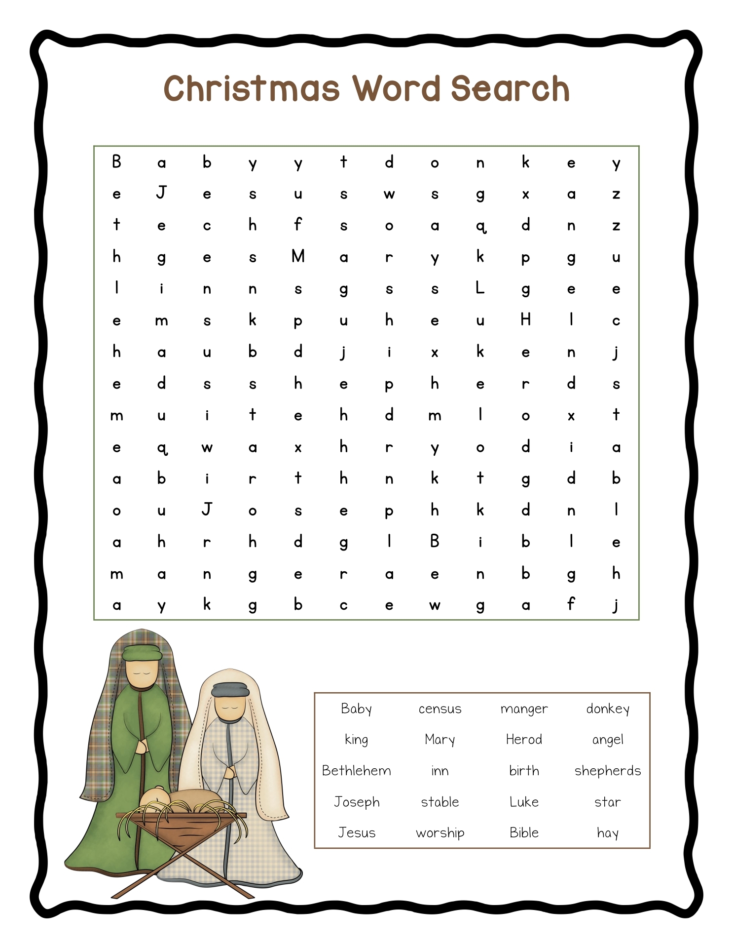 Christian Christmas Activities 11 Free PDF Printables Printablee