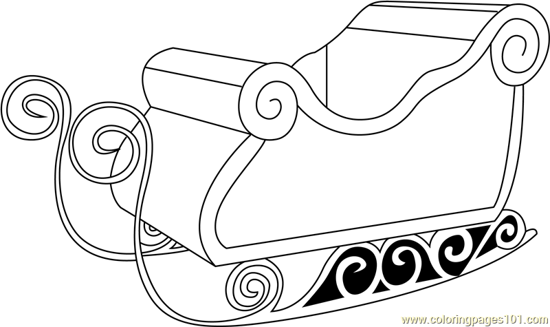 Christmas Sleigh Coloring Pages Printable Coloring Pages