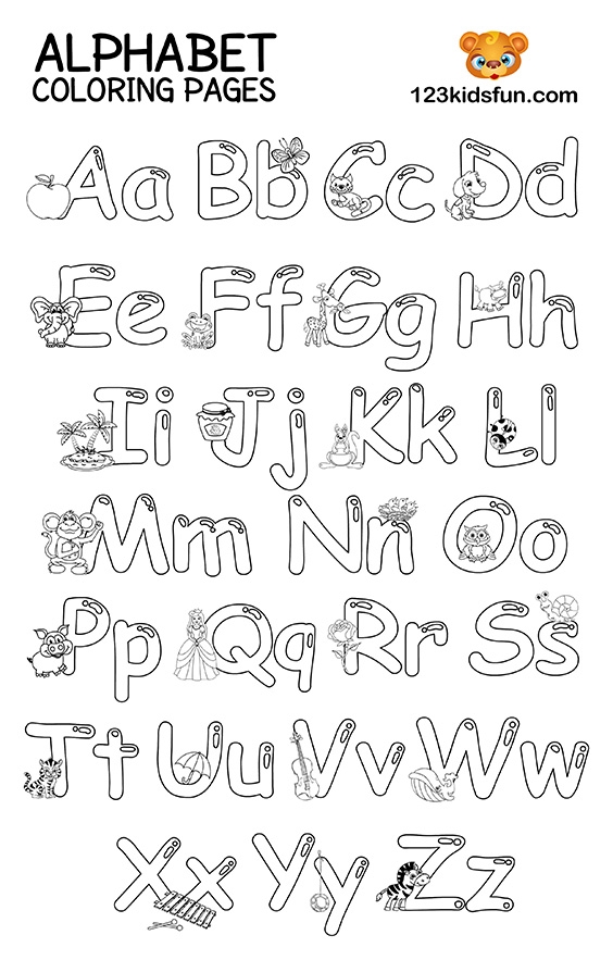 Free Printable Alphabet Coloring Pages A-Z