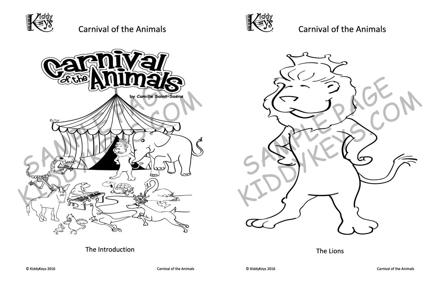 Coloring Pages Carnival Of The Animals Coloring Pages