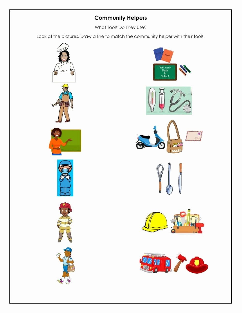 Community Helpers Worksheet Printables Community Helpers Worksheet Printables