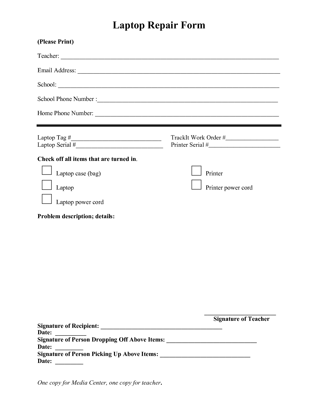 Computer Repair Drop Off Forms Free Printable Printable Forms Free Online Computer Repair Drop Off Forms Free Printable Printable Forms Free Online