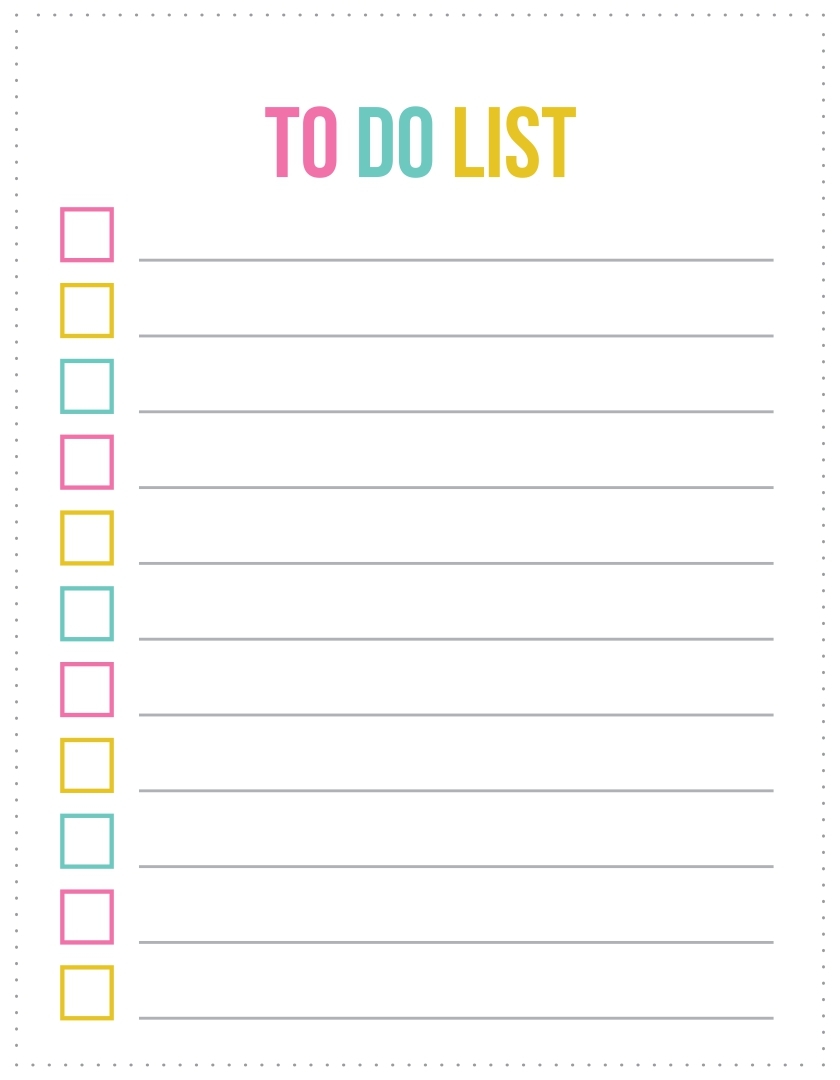 Cute Free Printable Daily To Do List Template Printable Templates