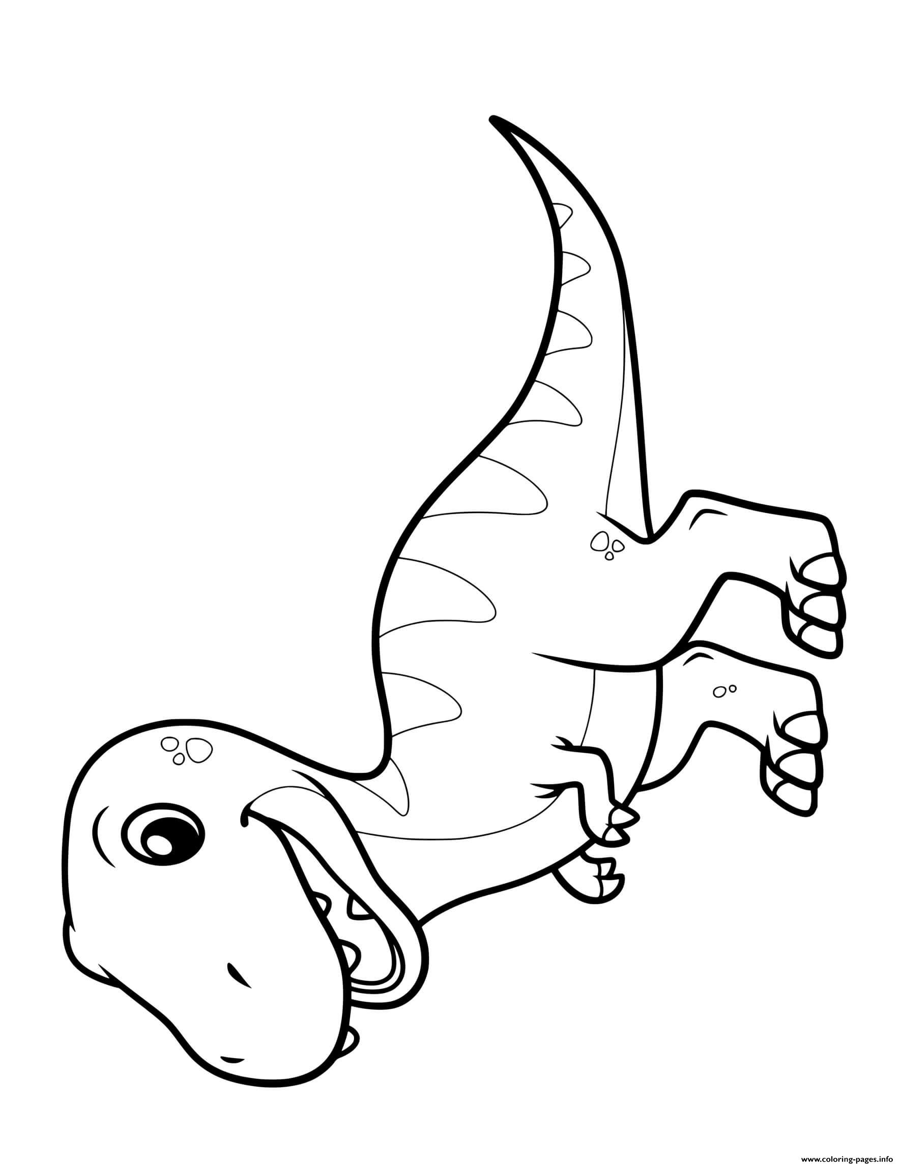 Free Printable Cute Dinosaur Coloring Pages