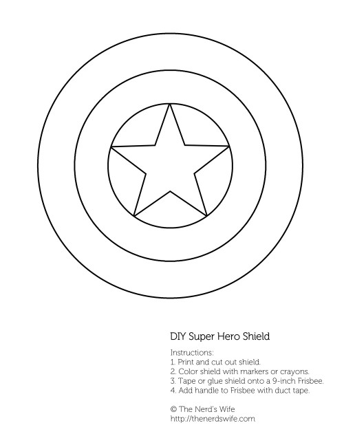 DIY Captain America Shield Free Printable The Nerd 39 s Wife