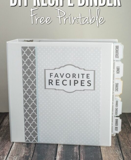 DIY Recipe Binder with Free Printable Downloads