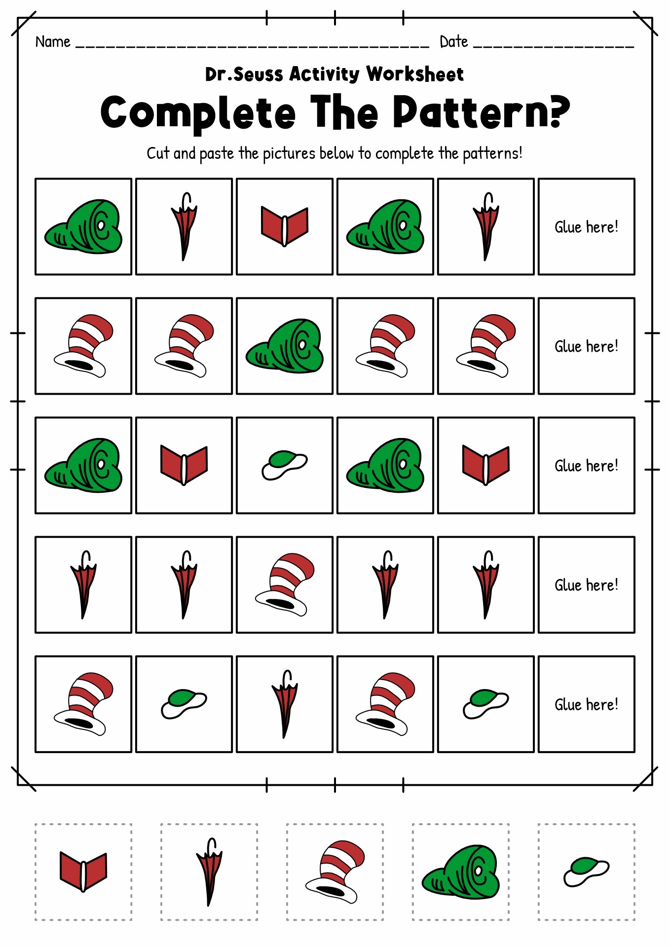 Dr Seuss Printables Preschool Dr Seuss Printables Preschool