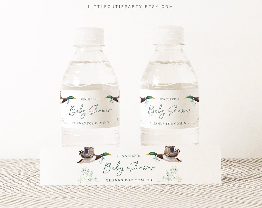 Editable Mallard Water Bottle Labels Duck Bottle Labels Baby Etsy Editable Mallard Water Bottle Labels Duck Bottle Labels Baby Etsy