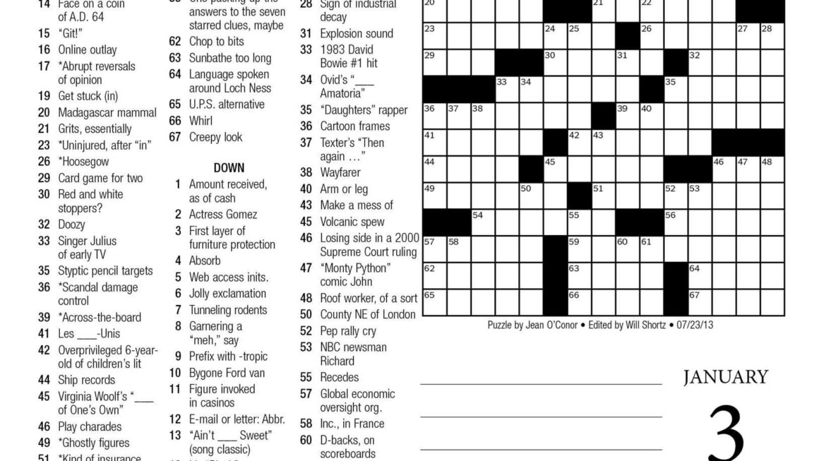 Evan Birnholz Sunday Crossword Puzzle Free Crossword Puzzles Printable