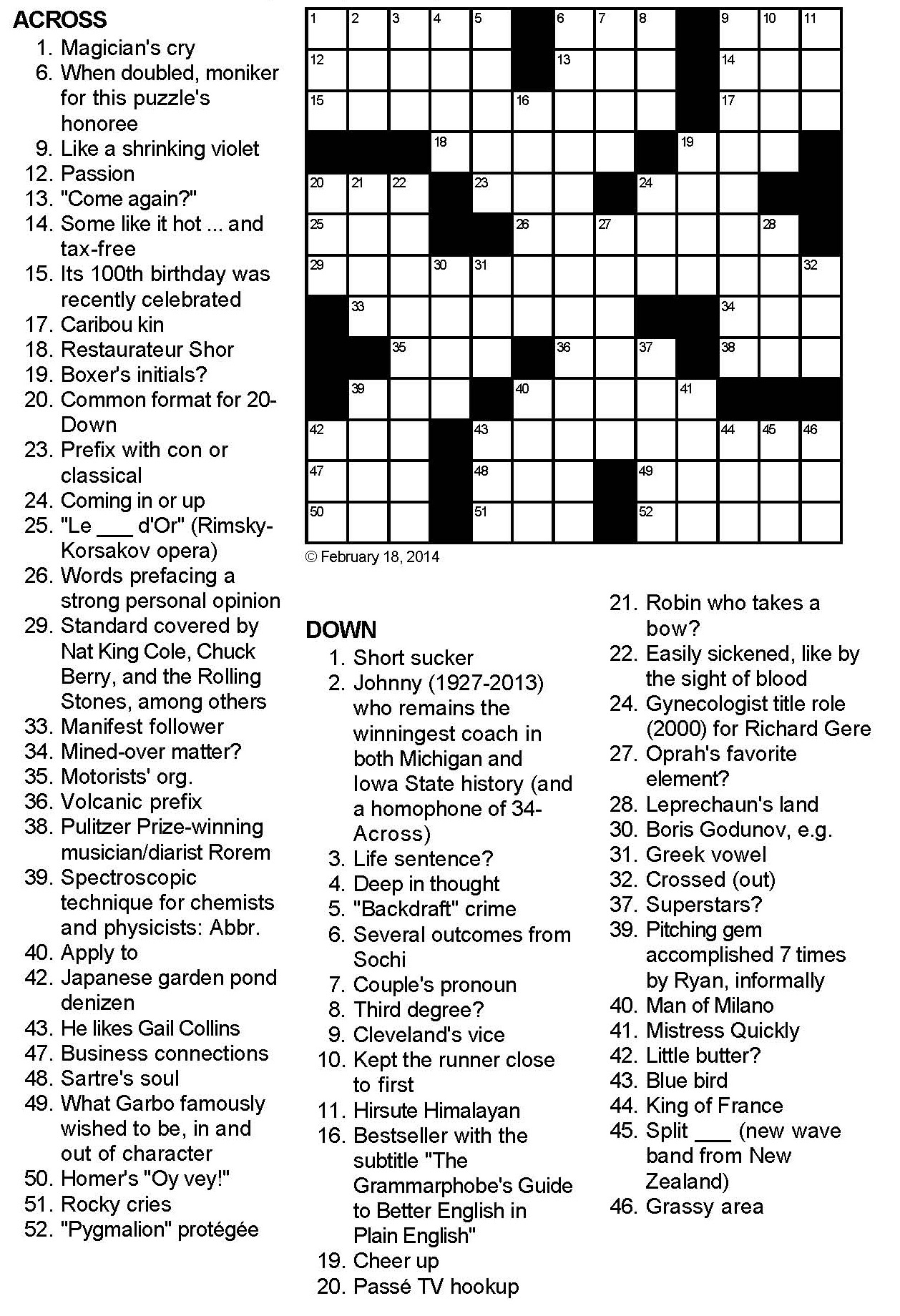 Evan Birnholz Sunday Crossword Evan Birnholz Sunday Crossword