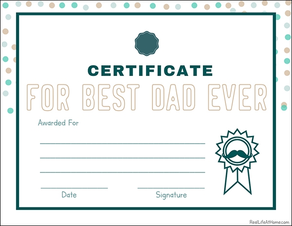 Father s Day Printable Set Questionnaire Certificate Award 