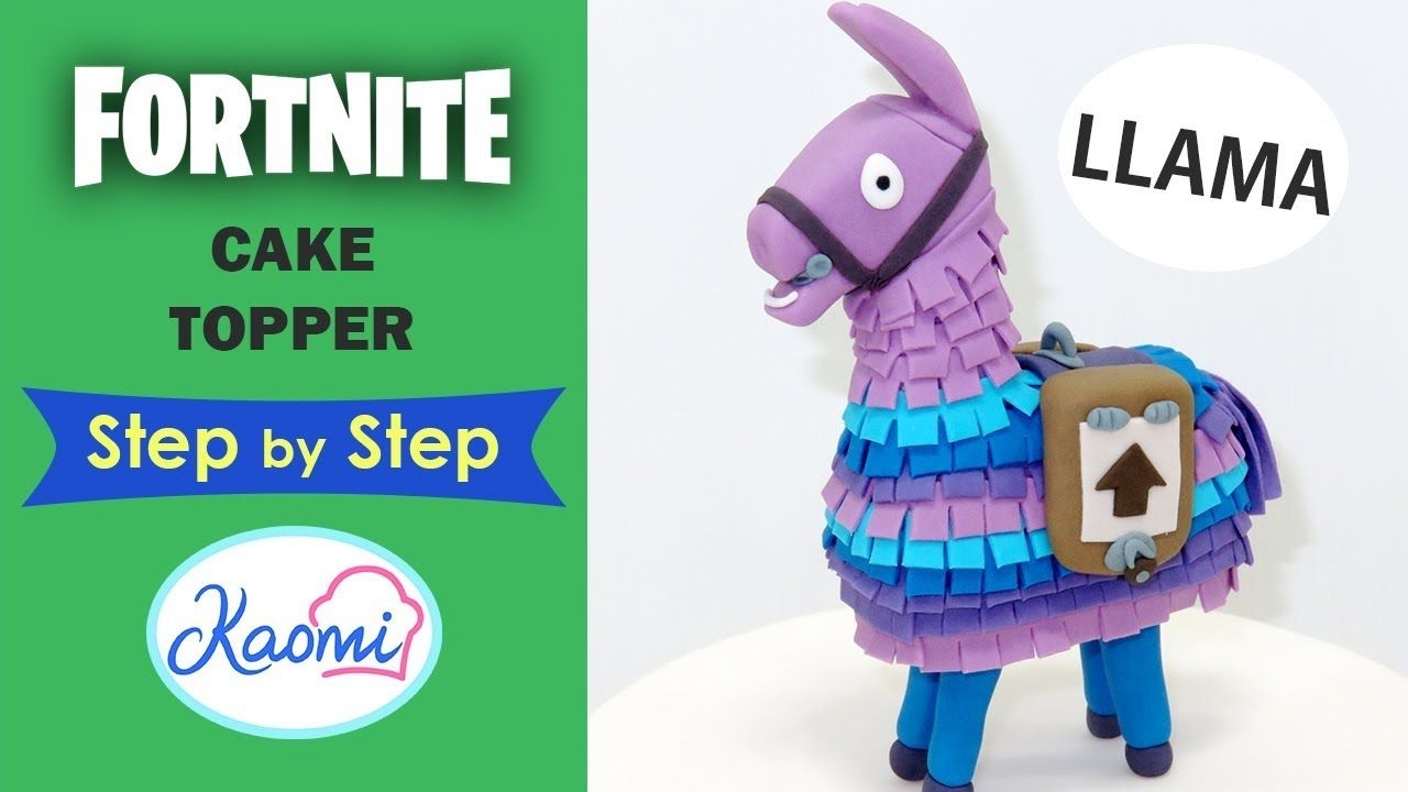 FORTNITE Llama Cake Topper Kaomi Tutoriales Tutorial Para Fondant 