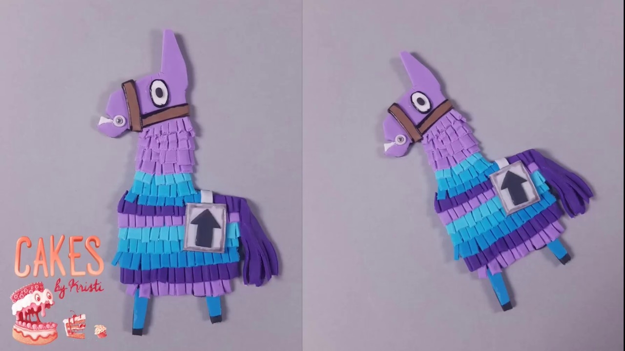 Fortnite Llama Fondant Cake Topper Time Lapse Tutorial YouTube