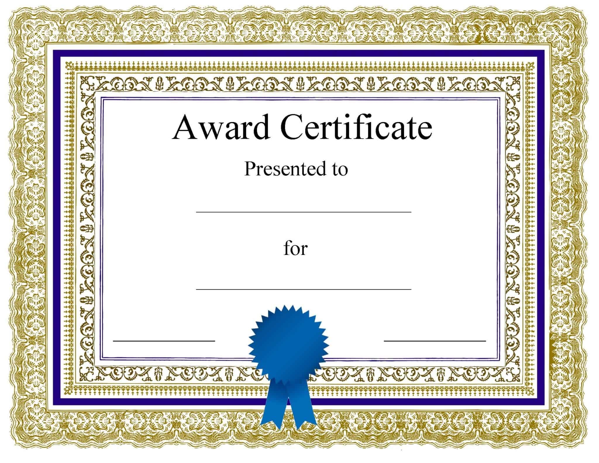 FREE Blank Certificate Templates No Watermark FREE Blank Certificate Templates No Watermark