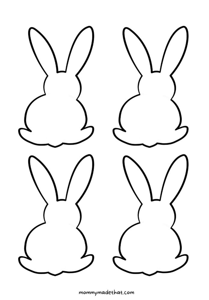 Free Bunny Rabbit Templates Tons Of Shapes Sizes Worksheets Library