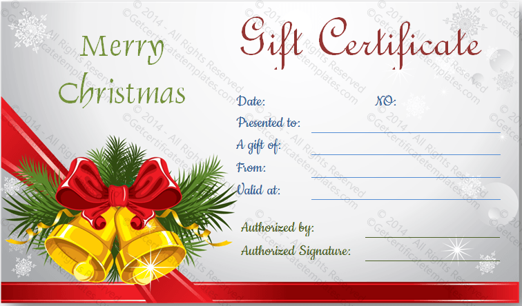 Free Christmas Gift Certificate Template