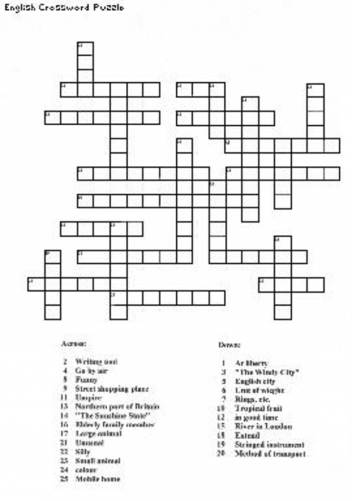 Free Easy Crossword Puzzle Maker Printable Free Easy Crossword Puzzle Maker Printable