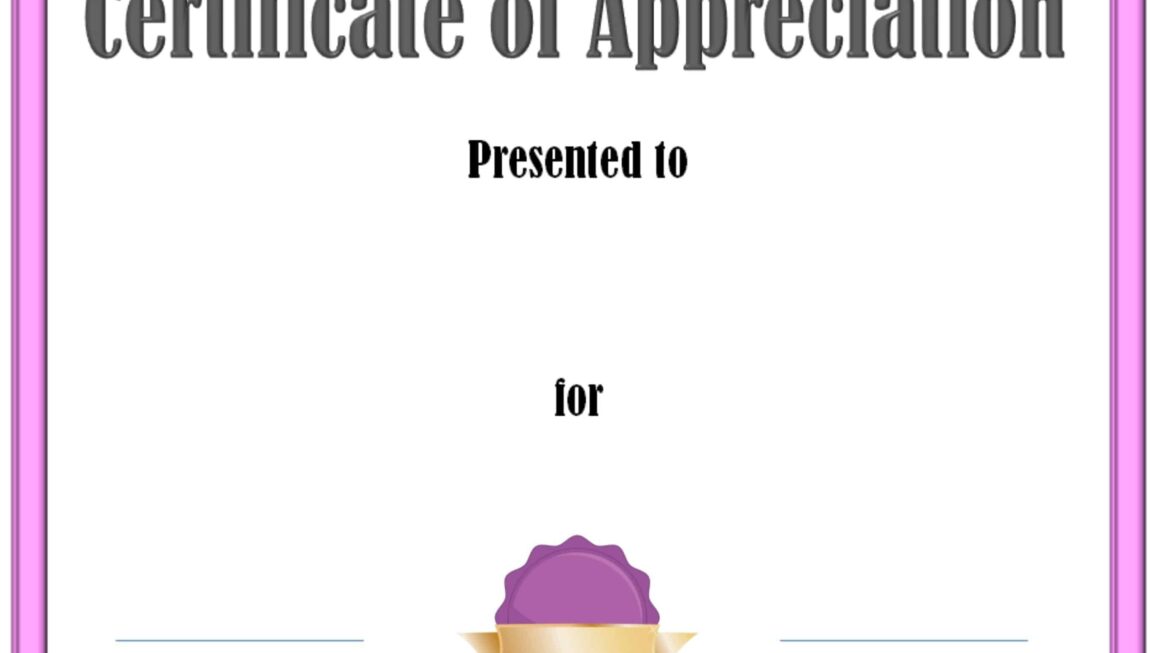 Free Editable Certificate Of Appreciation Customize Online Print At