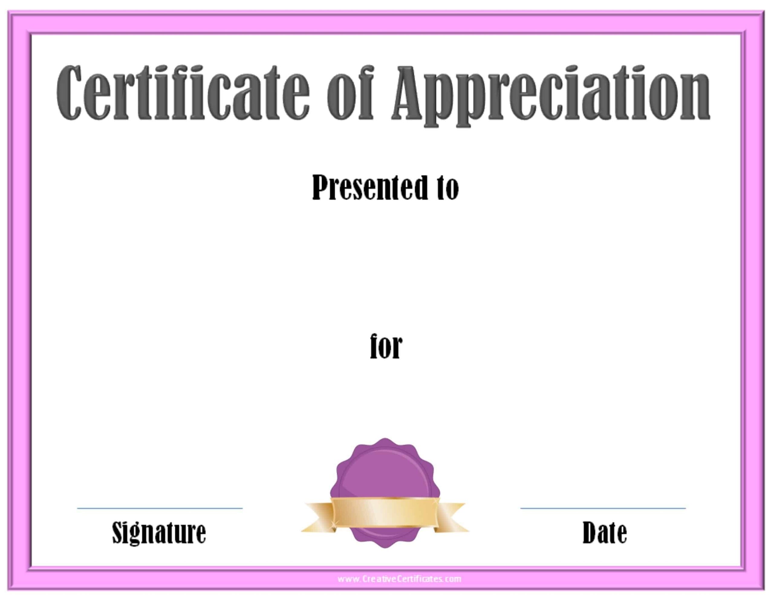 Free Editable Certificate Of Appreciation Customize Online Print At Free Editable Certificate Of Appreciation Customize Online Print At
