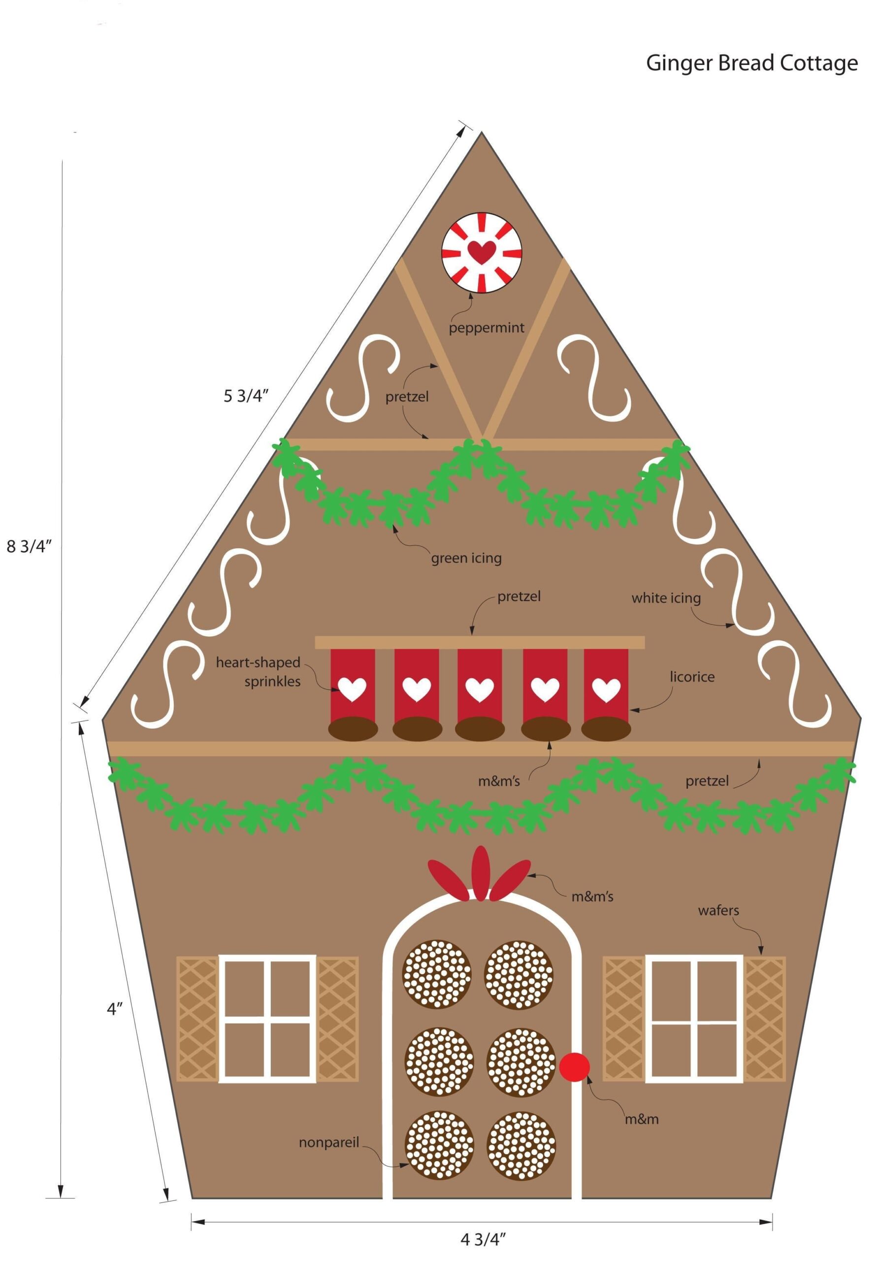 Free Gingerbread House Template Free Gingerbread House Template