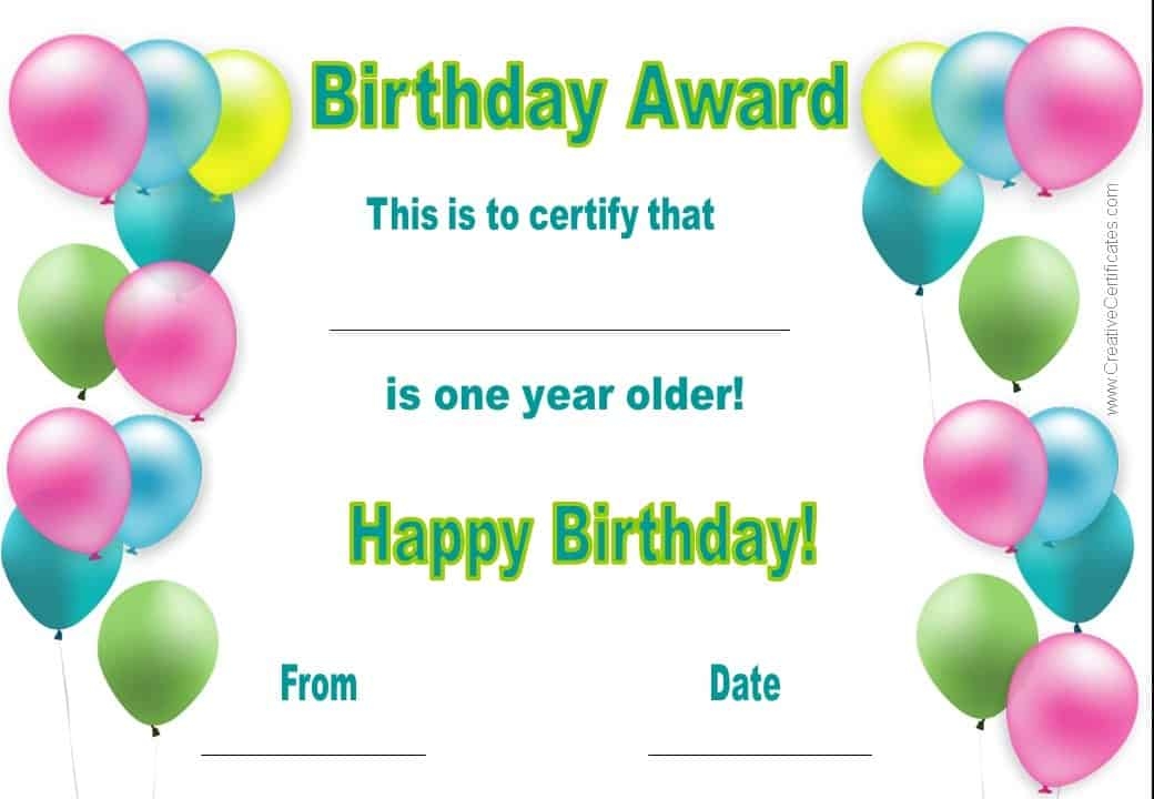 Free Happy Birthday Certificate Template Customize Online Free Happy Birthday Certificate Template Customize Online