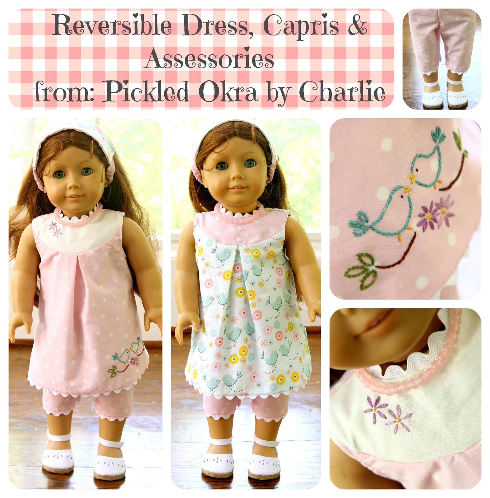 Free Pattern For An 18 quot American Girl Doll Reversible Dress Free Pattern For An 18 quot American Girl Doll Reversible Dress