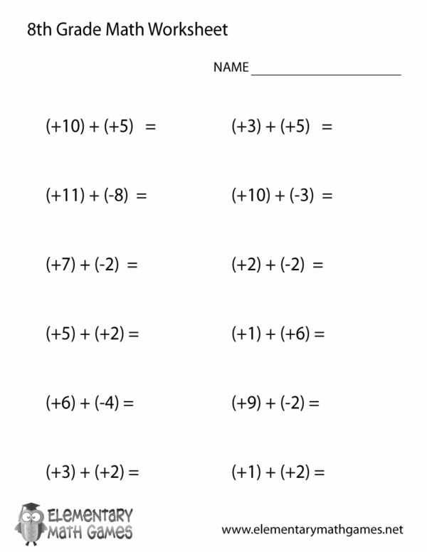 8th Grade Worksheets Printable