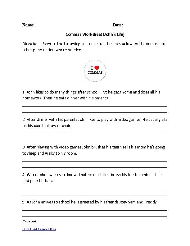 Free Printable 8th Grade Worksheets
