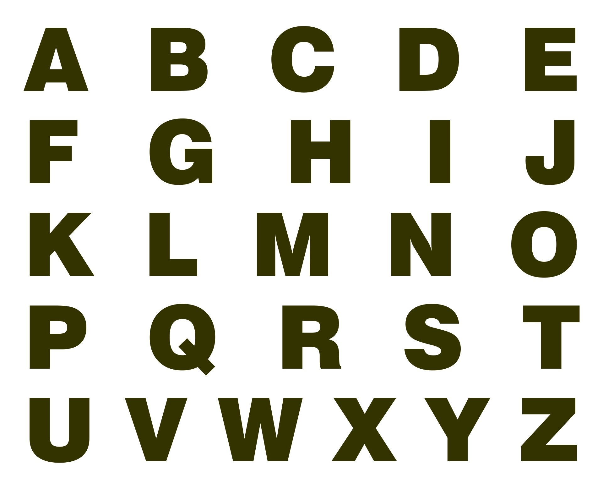 Free Printable Large Alphabet Letters
