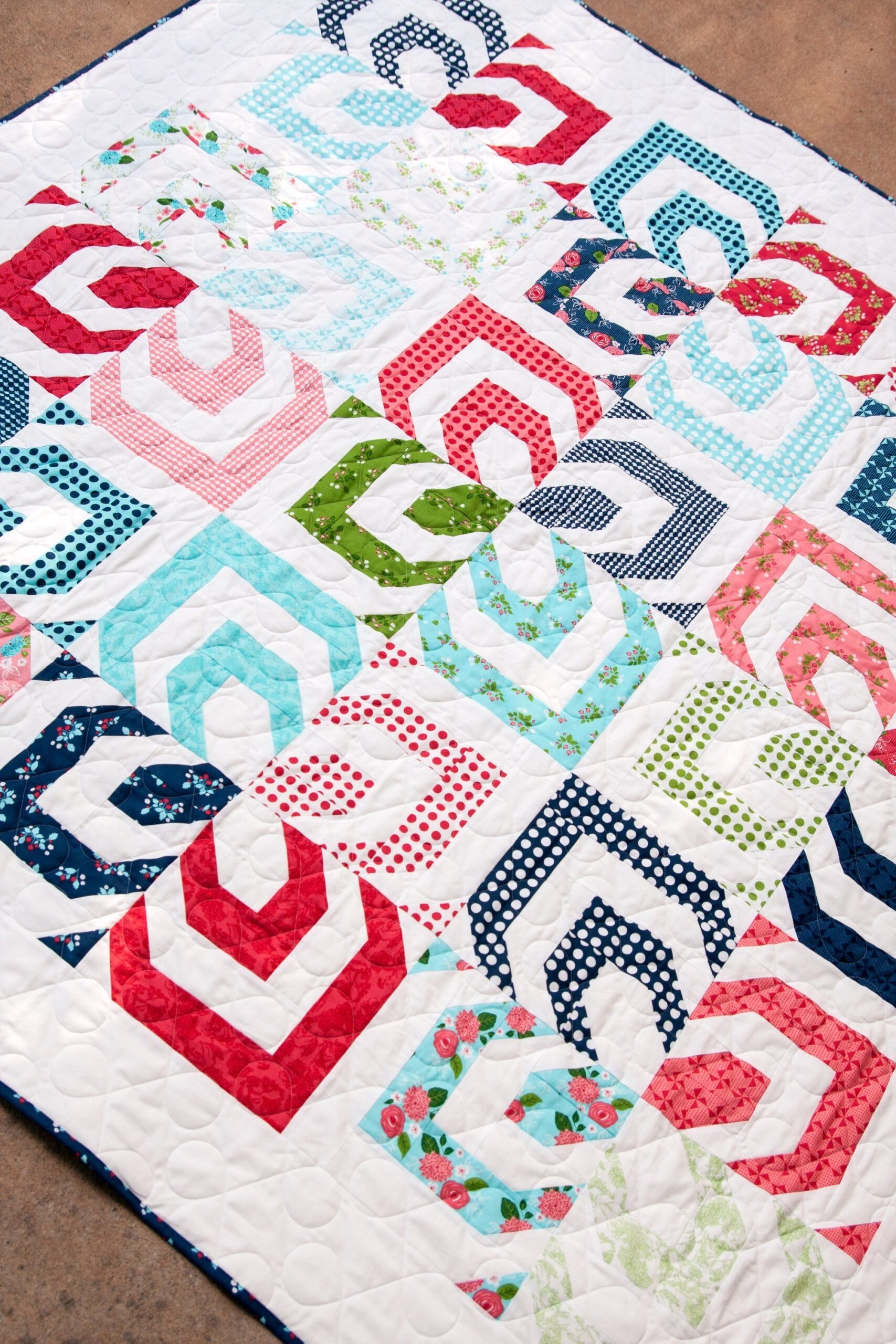 Free Printable Baby Quilt Patterns Simple Scallop Baby Quilt Pattern 