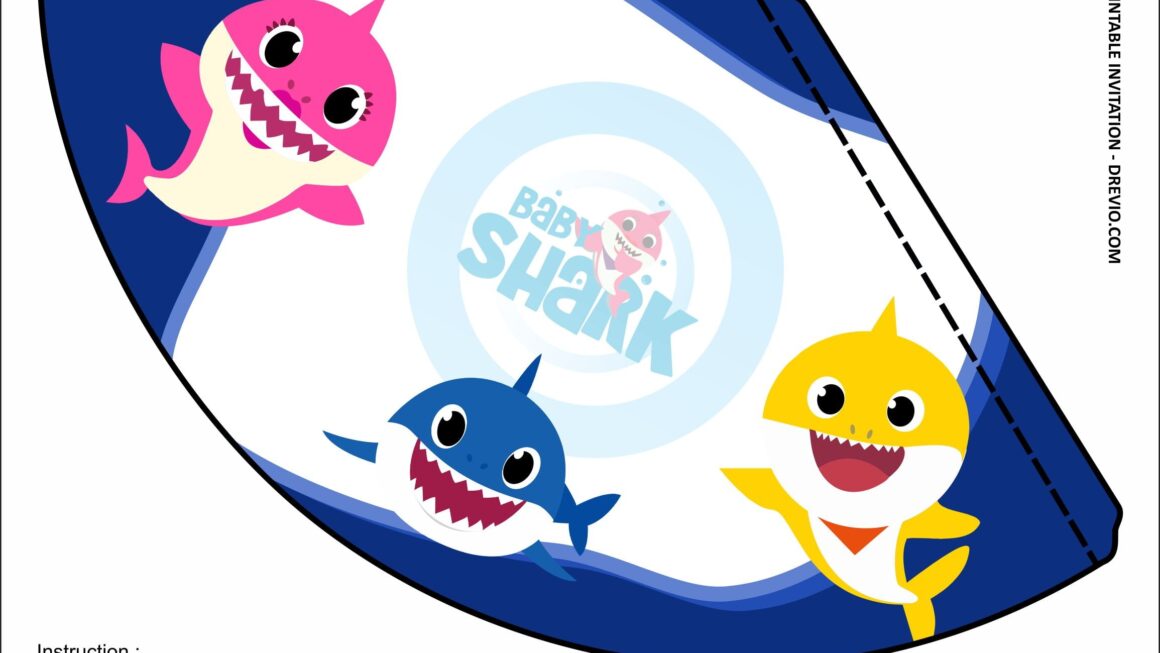 FREE PRINTABLE Baby Shark Birthday Party Kits Templates DREVIO