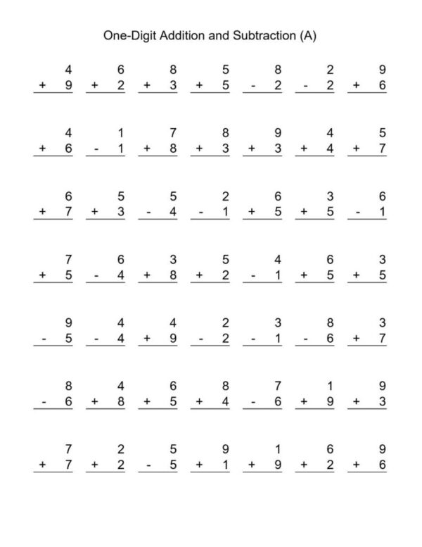 Easy Math Worksheets Printable