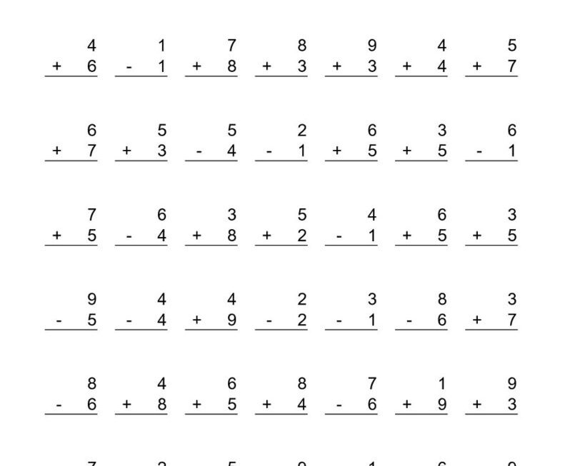 Free Printable Basic Math Worksheets Activity Shelter