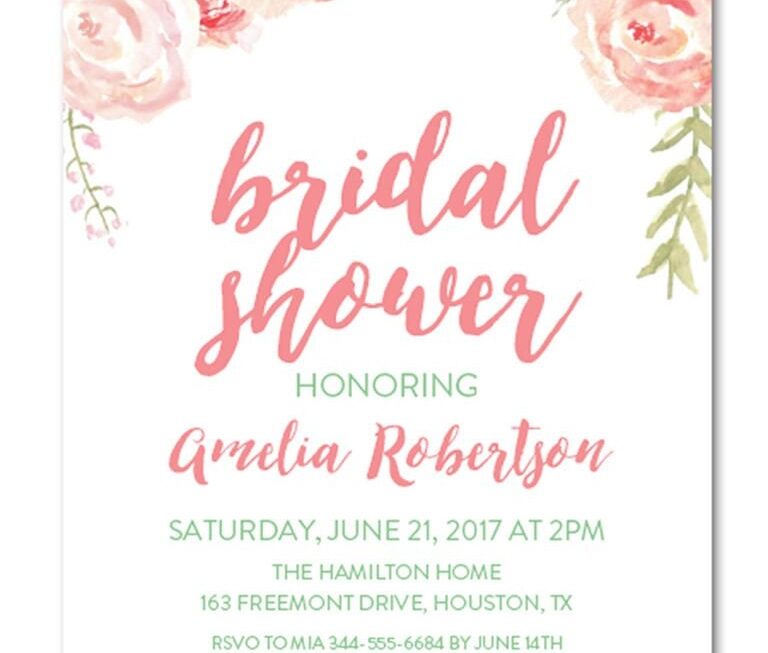 Free Printable Bridal Shower Invitations