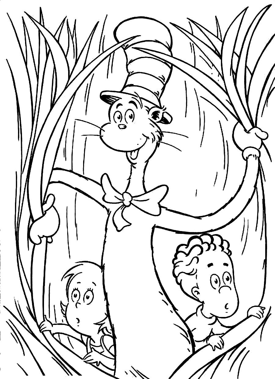 Free Printable Cat In The Hat Coloring Pages For Kids Free Printable Cat In The Hat Coloring Pages For Kids