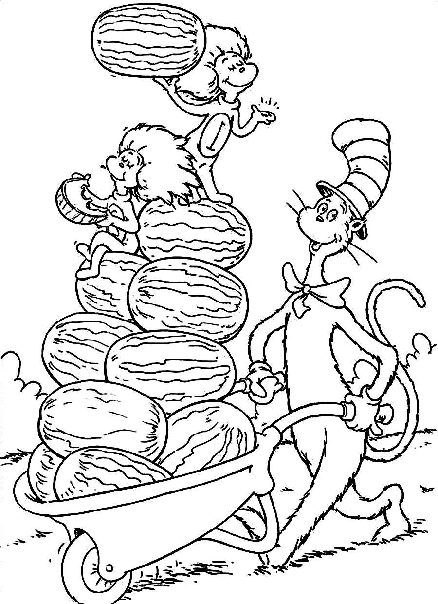 Free Printable Cat In The Hat Coloring Pages For Kids Free Printable Cat In The Hat Coloring Pages For Kids