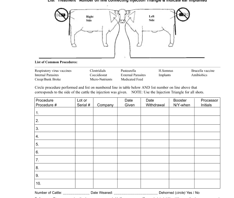Free Printable Cattle Record Keeping Forms Fill Out Sign Online DocHub