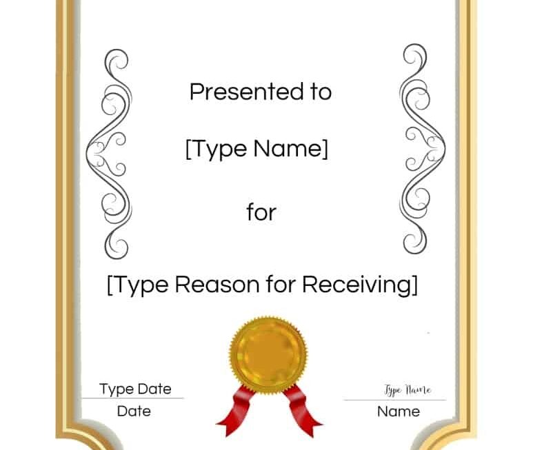 Free Printable Certificate Templates Customize Online