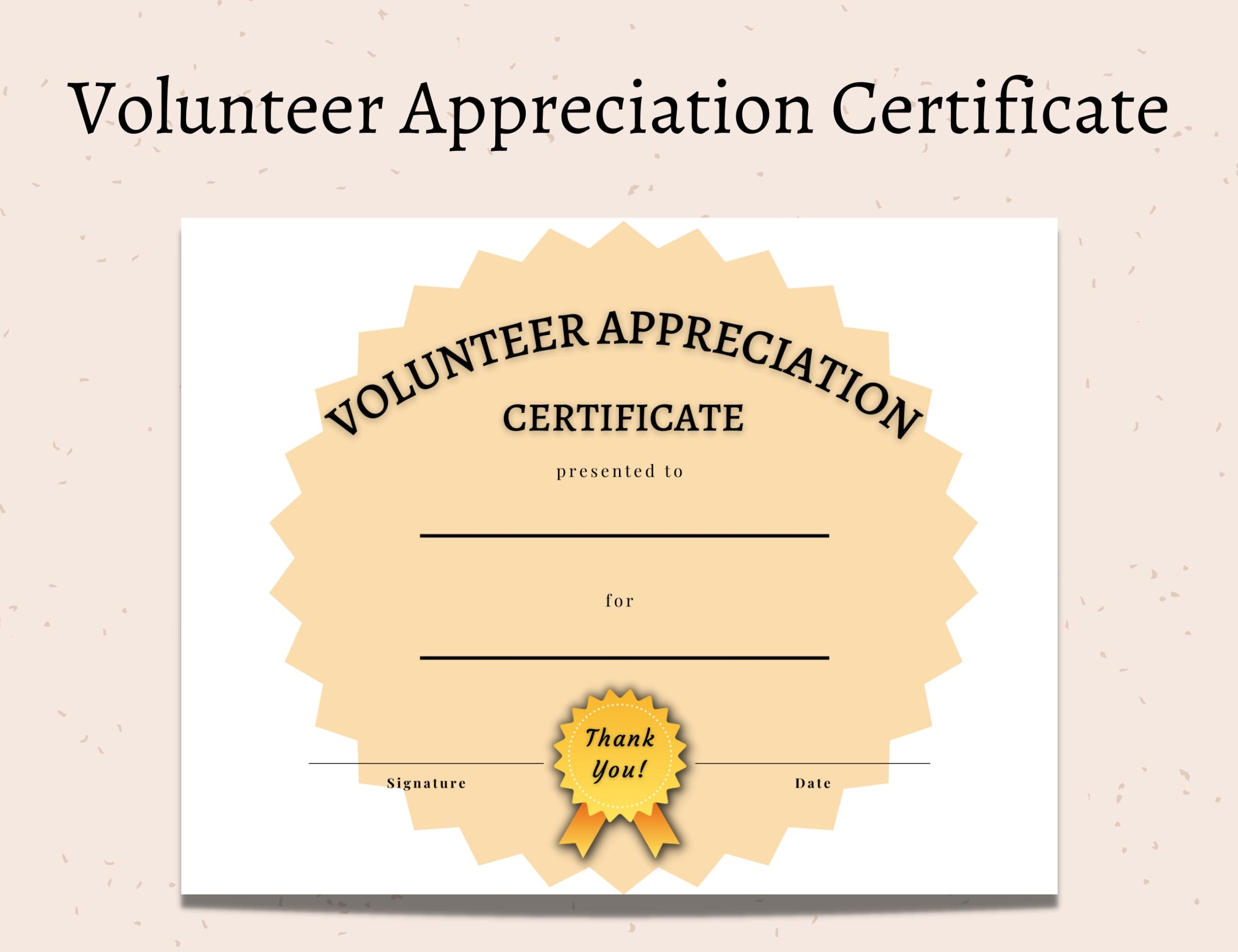 Free Printable Certificates Of Appreciation For Volunteers Volunteer