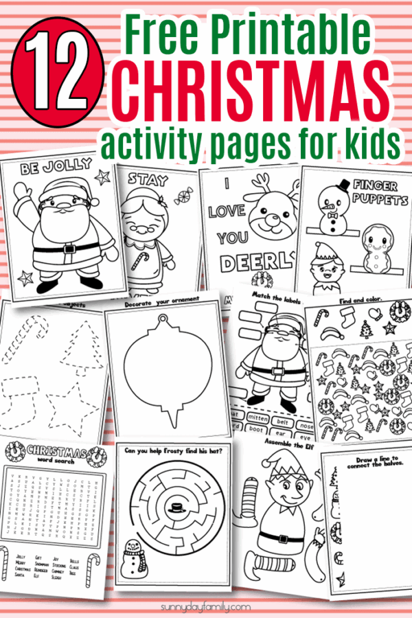 Free Printable Christmas Activities For Kindergarteners