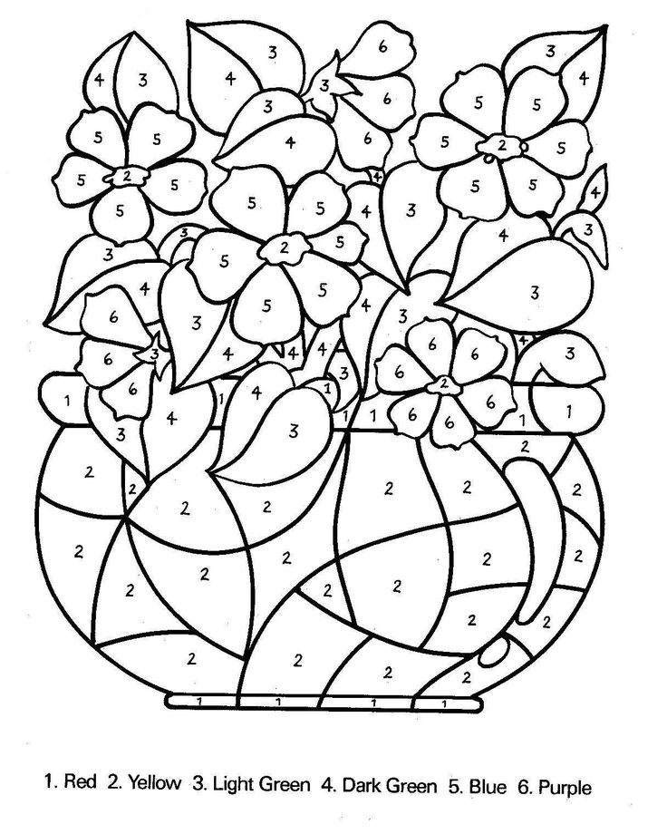 Free Printable Color By Number Worksheets