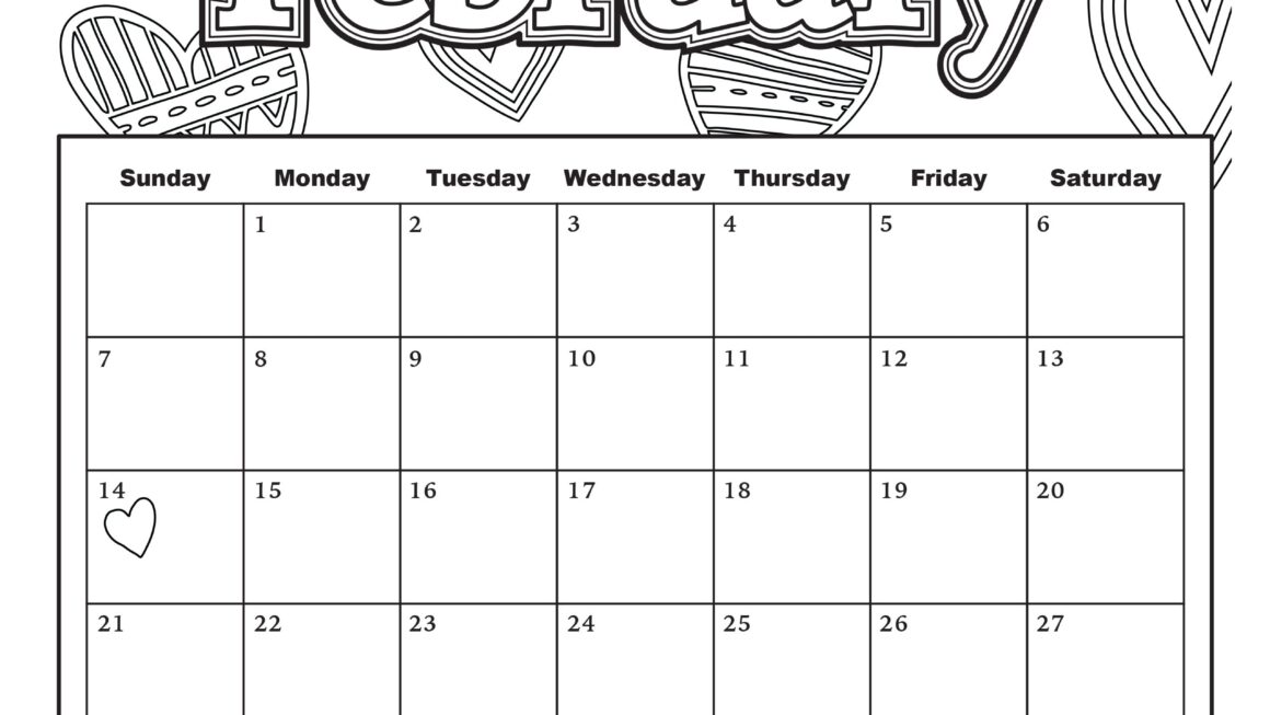 Free Printable Coloring Calendar 2025 Quinlan Yorks