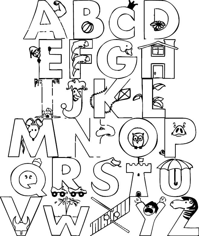 Free Printable Coloring Page Az Alphabet Coloring Pages
