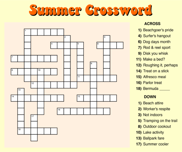 Free Crossword Puzzle Printable