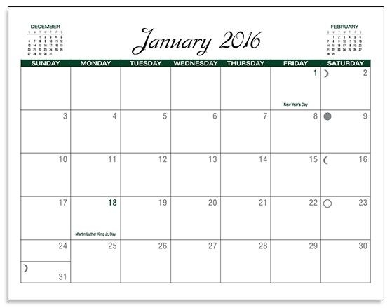 Free Printable Customizable Monthly Calendars