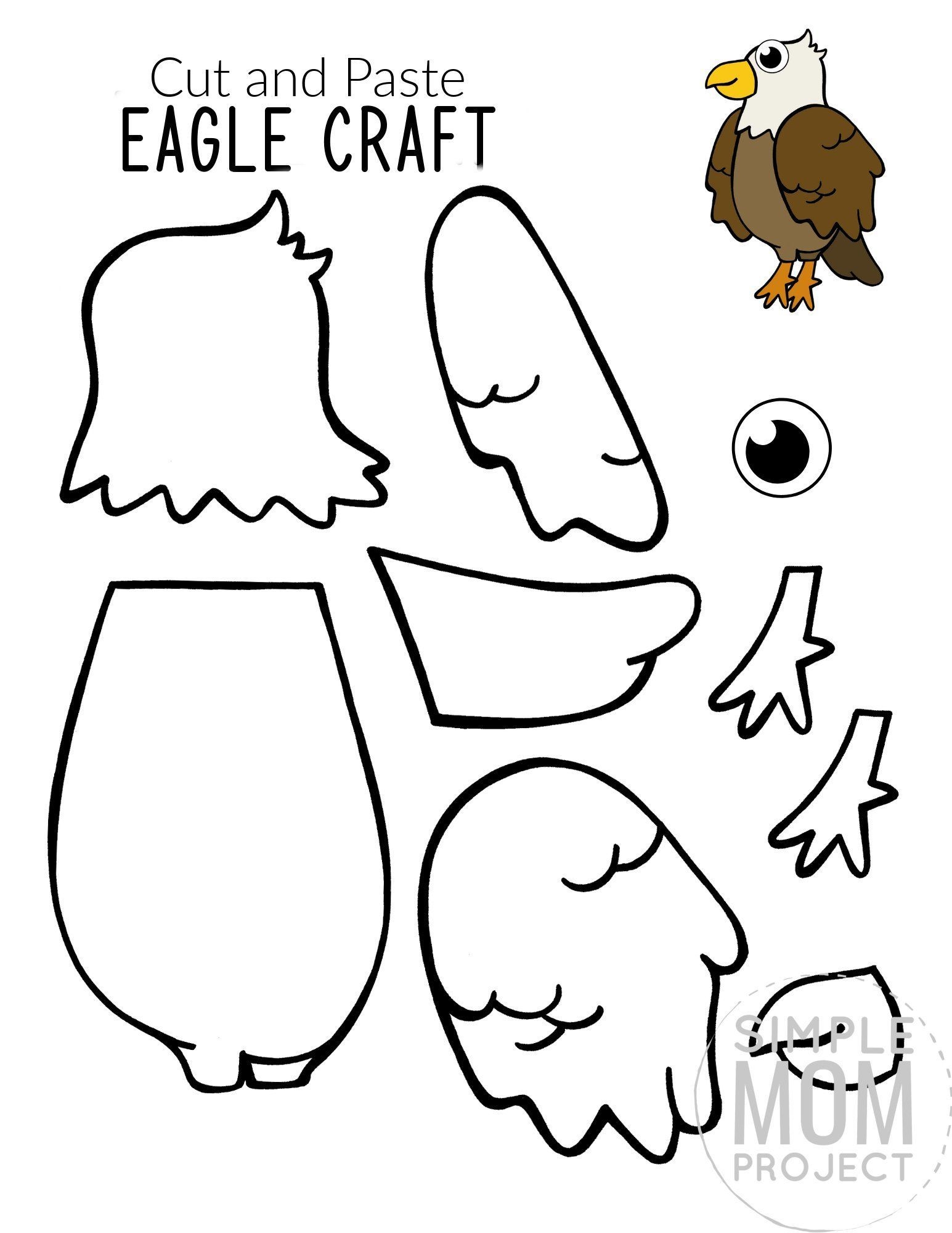 Free Printable Cut And Paste Bald Eagle Craft For Kids Eagle Craft Free Printable Cut And Paste Bald Eagle Craft For Kids Eagle Craft