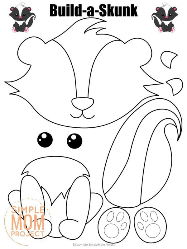 Free Printable Skunk Template