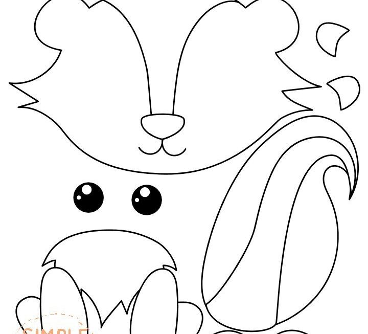 Free Printable Cut And Paste Woodland Skunk Craft For Kids Simple Mom